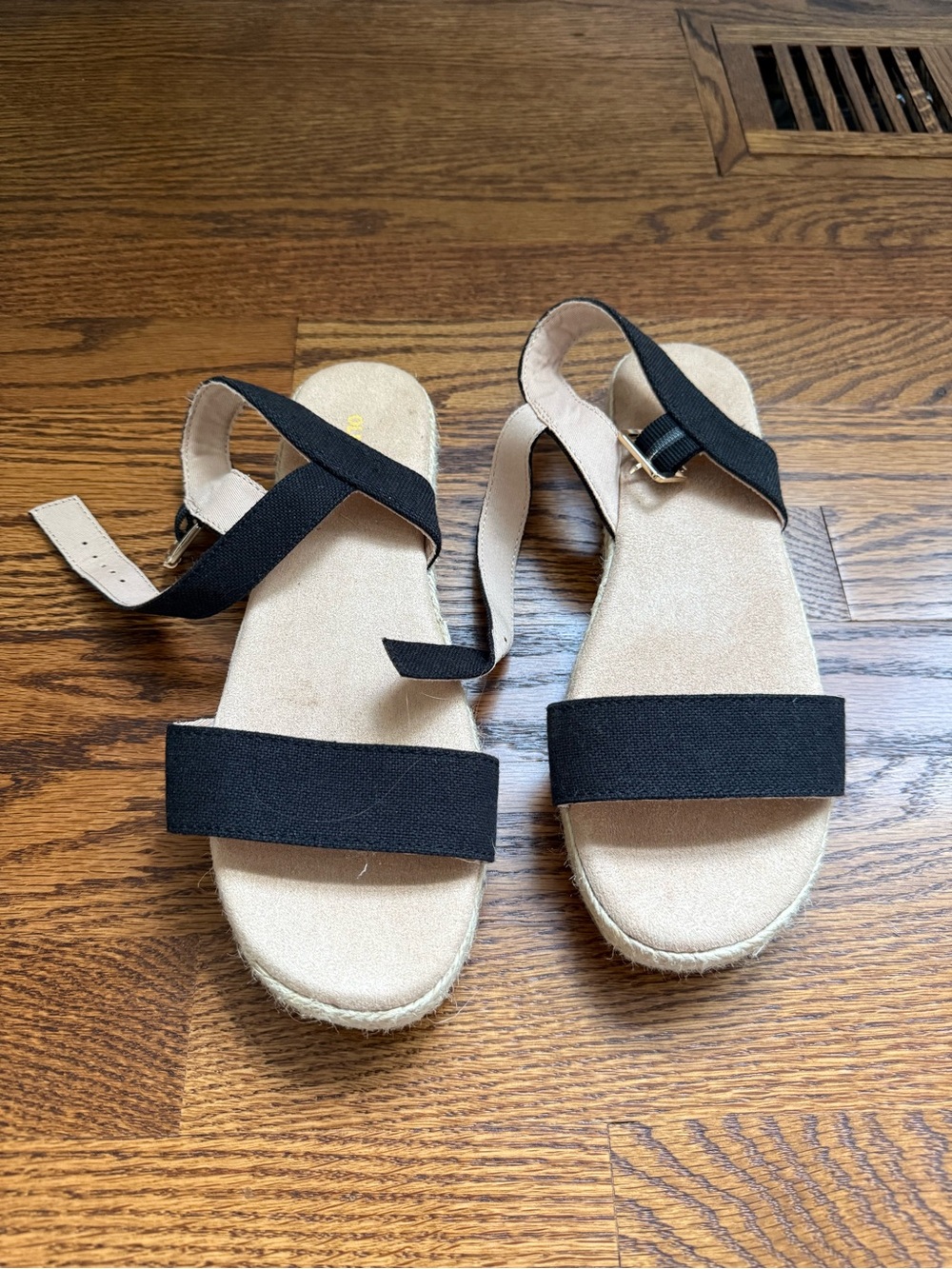 Old Navy Black Strap Espadrille-Style Sandals